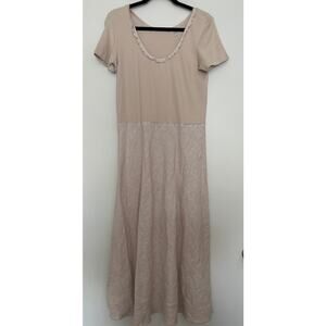 KEEN Linen Midi Dress Womens Size Medium Balletcore Minimalistic Office Career